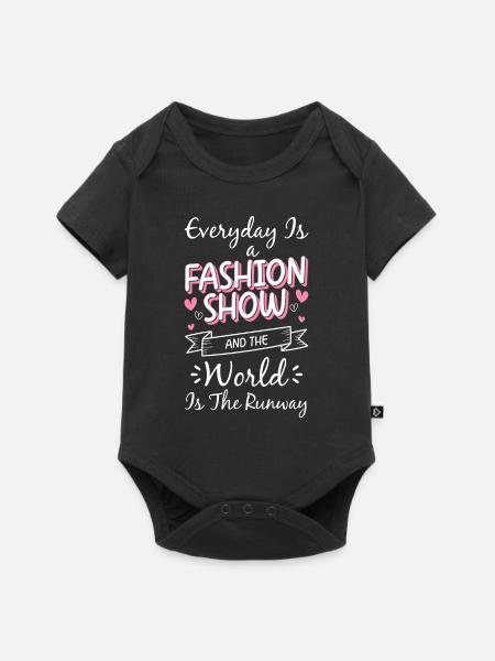 Mode Fashion Modequeen Modenschau - Baby Premium Kurzarmbody - Schwarz