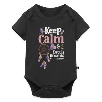 Dreamcatcher Mystical Happiness Peace - Baby Premium short-sleeve bodysuit - black - Front