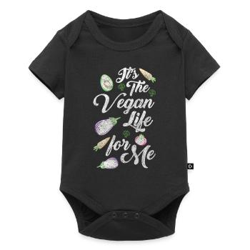 Ernährung Gesund Natur Veggie - Baby Premium Kurzarmbody - Schwarz - Vorne