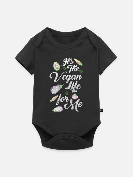 Ernährung Gesund Natur Veggie - Baby Premium Kurzarmbody - Schwarz