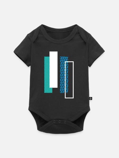 Buchstabe I i - Baby Premium Kurzarmbody - Schwarz