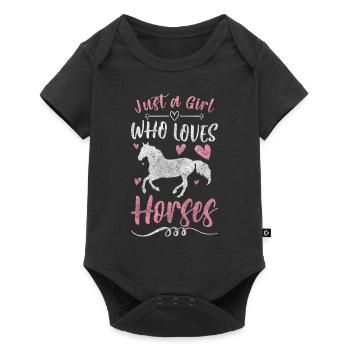 Horses Sports Western Riding Competition Riding - Baby Premium short-sleeve bodysuit - black - Front