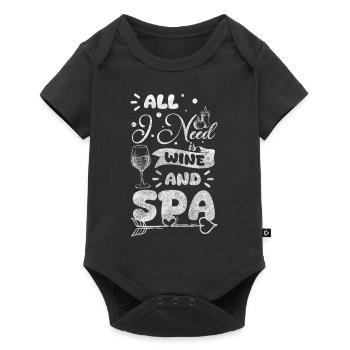 Spa Soins Personnels Beauté Saine - Body à manches courtes Premium Bébé - noir - Devant