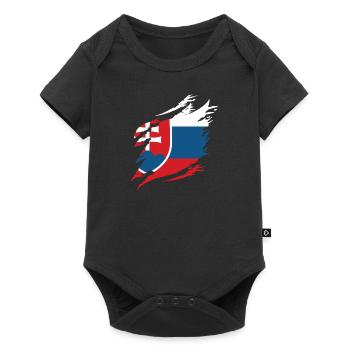 Slovakia Flag Vintage Slovak Flag Home - Baby Premium short-sleeve bodysuit - black - Front