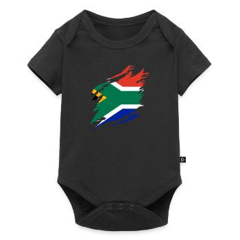 Afrique du Sud Drapeau Afrique Afrique Afrique du Sud - Body à manches courtes Premium Bébé - noir - Devant