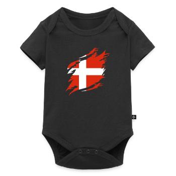 Denmark Flag Scandinavia Danish Flag Travel - Baby Premium short-sleeve bodysuit - black - Front