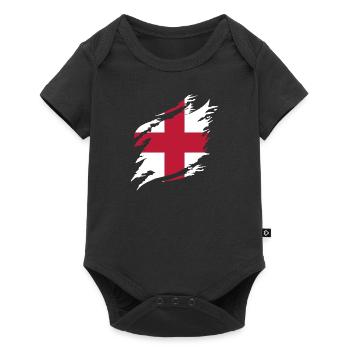 England Flag Vintage English Flag Used Look - Baby Premium short-sleeve bodysuit - black - Front