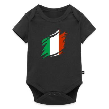 Italie Drapeau Vintage Drapeau Italien Occasion Look - Body à manches courtes Premium Bébé - noir - Devant
