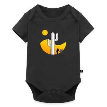 Dark landscape with cactus - Baby Premium short-sleeve bodysuit - black - Front