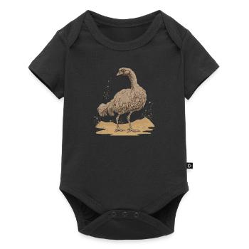 Oiseau autruche - Body à manches courtes Premium Bébé - noir - Devant