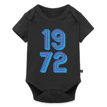 1972 Année de naissance | Couleurs changeantes - Body à manches courtes Premium Bébé - noir - Devant