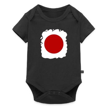 Japan Flag Used Look Nihon Japanese Flag - Baby Premium short-sleeve bodysuit - black - Front