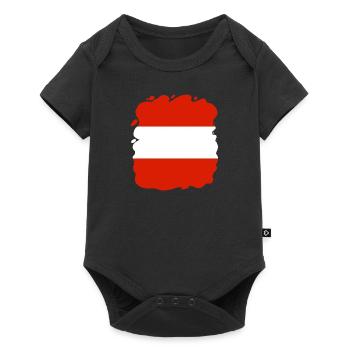 Austria Flag Austria Austrian Flag AT - Baby Premium short-sleeve bodysuit - black - Front