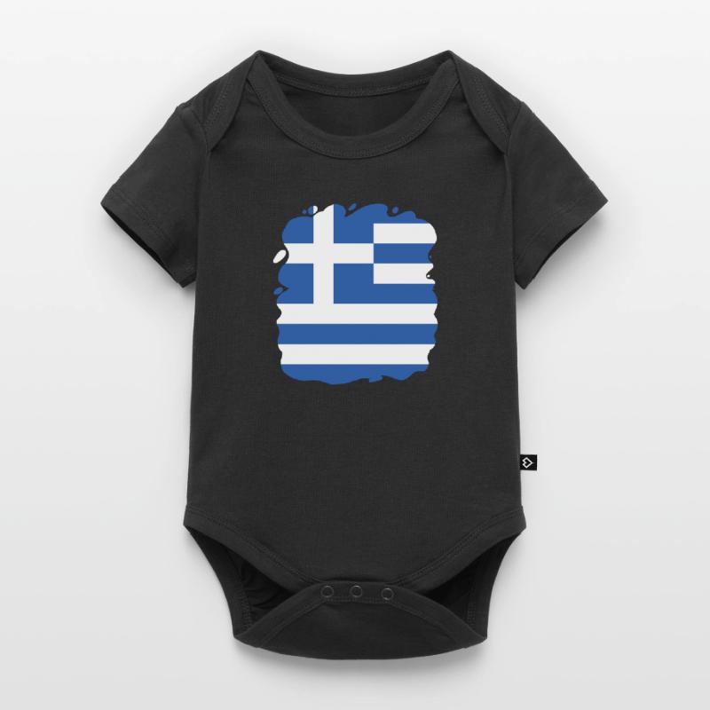 Drapeau de la Grèce Hellas Athènes Drapeau de la Grèce Body à manches courtes Premium Bébé