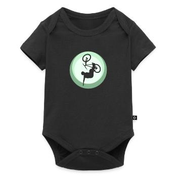 Trail MTB - Baby Premium Kurzarmbody - Schwarz - Vorne