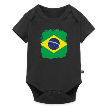 Drapeau du Brésil Drapeau brésilien Amérique du Sud - Body à manches courtes Premium Bébé - noir - Devant