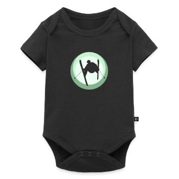 Ski Skiing Skiers - Baby Premium short-sleeve bodysuit - black - Front