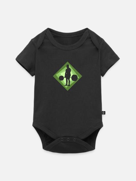 Deadlift Bodybuilding - Baby Premium Kurzarmbody - Schwarz