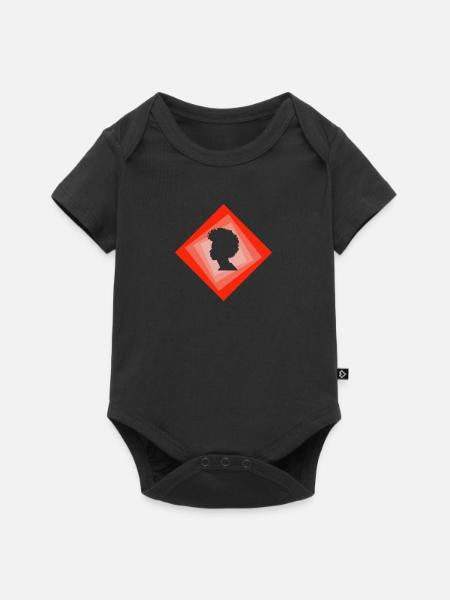 70s Groove - Baby Premium Kurzarmbody - Schwarz