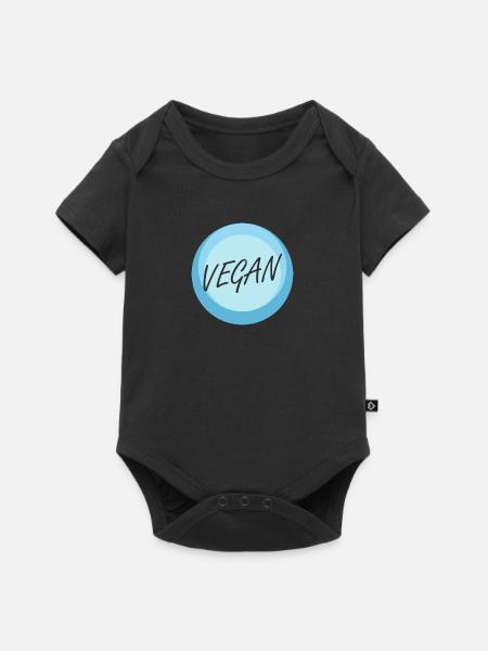 Vegan Pflanzlich Speise - Baby Premium Kurzarmbody - Schwarz