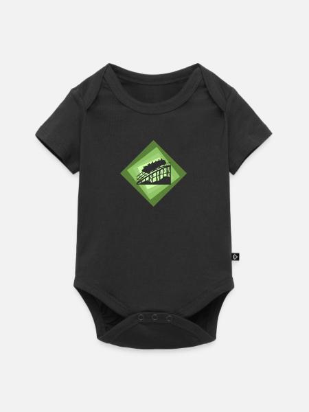 Achterbahn Festzelt rollercoaster - Baby Premium Kurzarmbody - Schwarz