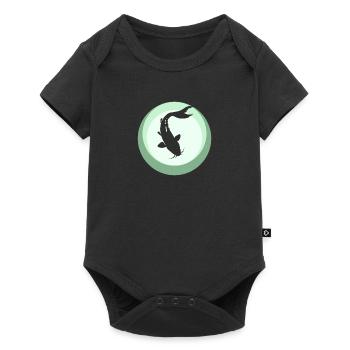 Pêcheur de poissons koï - Body à manches courtes Premium Bébé - noir - Devant