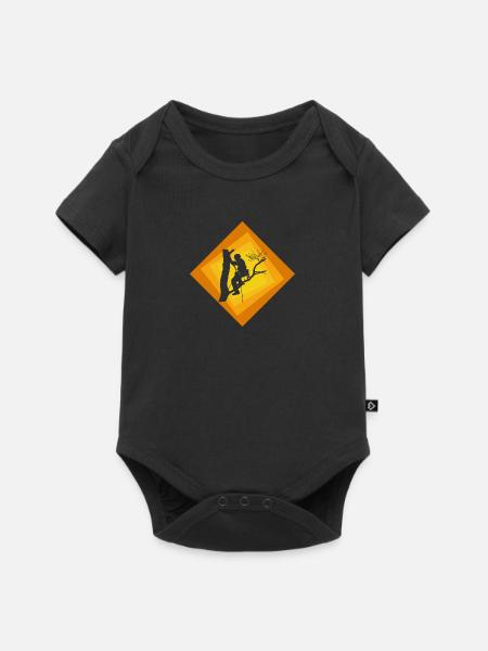 Klettern Aufstieg - Baby Premium Kurzarmbody - Schwarz