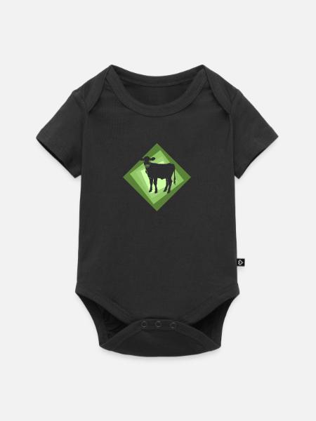 Vegan Gesund - Baby Premium Kurzarmbody - Schwarz