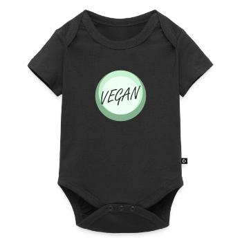 Vegan Plant-Based - Baby Premium short-sleeve bodysuit - black - Front