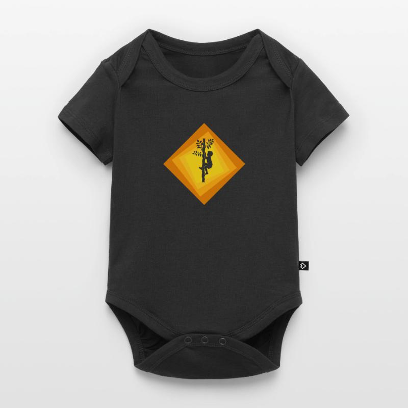 Tree Climbing Monkey Baby Premium short-sleeve bodysuit