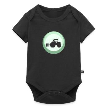 Farmer Combine Harvester - Baby Premium short-sleeve bodysuit - black - Front