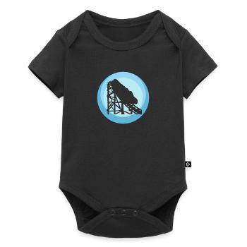 Rummel Lukas Achterbahn - Baby Premium Kurzarmbody - Schwarz - Vorne