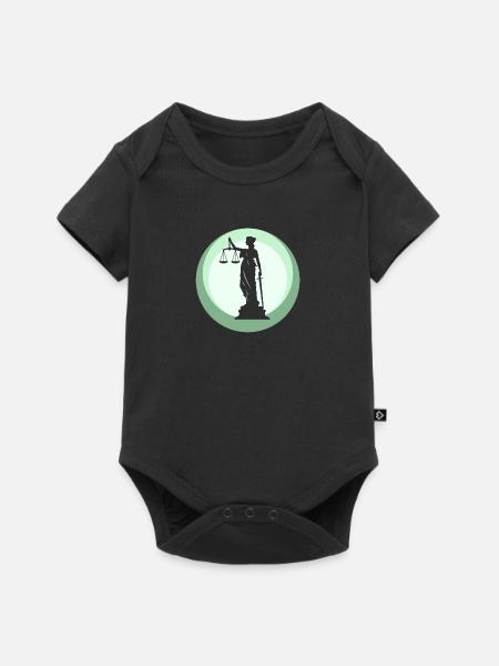 Gericht Behandlung - Baby Premium Kurzarmbody - Schwarz