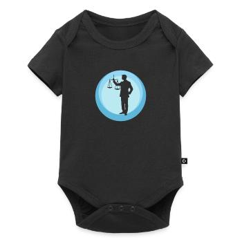 Gericht Recht Versicherung - Baby Premium Kurzarmbody - Schwarz - Vorne