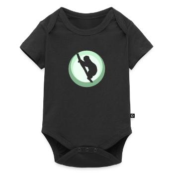 Faultier Schlafen - Baby Premium Kurzarmbody - Schwarz - Vorne