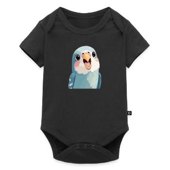 Budgie Wings - Baby Premium short-sleeve bodysuit - black - Front