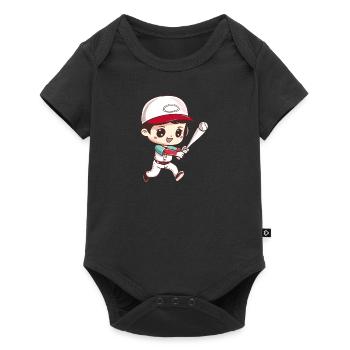 Baseball Joueurs de baseball Sports de balle - Body à manches courtes Premium Bébé - noir - Devant
