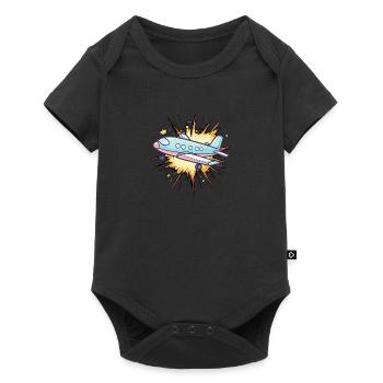 Pilote d’avion - Body à manches courtes Premium Bébé - noir - Devant