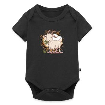 Chèvre Chèvre Chèvre Bouquetin - Body à manches courtes Premium Bébé - noir - Devant