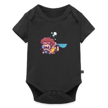 Diver Diving - Baby Premium short-sleeve bodysuit - black - Front