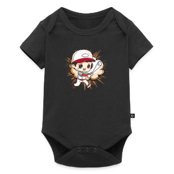 Baseball Baseball Bat Catcher - Baby Premium short-sleeve bodysuit - black - Front
