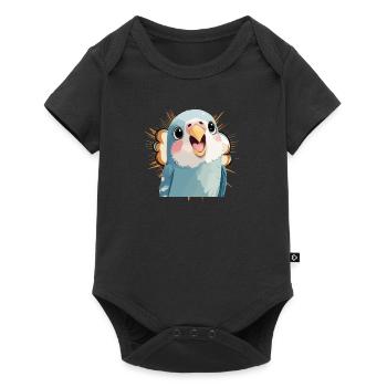Budgie, Sparrow, Parrot - Baby Premium short-sleeve bodysuit - black - Front