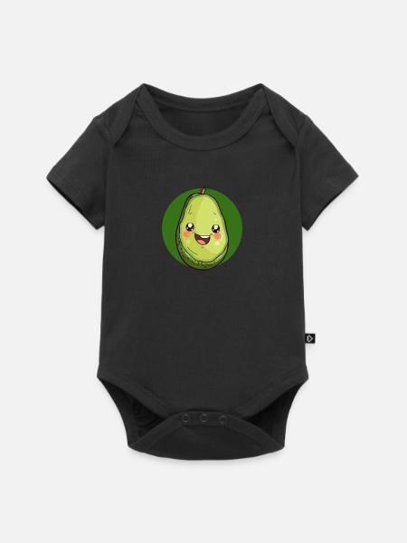 Avocado Bio - Baby Premium Kurzarmbody - Schwarz