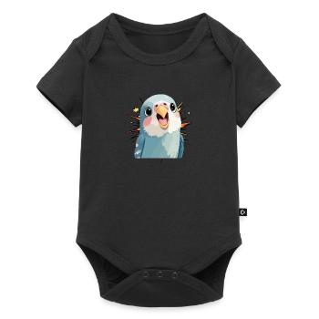 Budgie Sparrow - Baby Premium short-sleeve bodysuit - black - Front