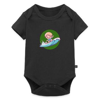 Surfeur Surfeur Fille - Body à manches courtes Premium Bébé - noir - Devant
