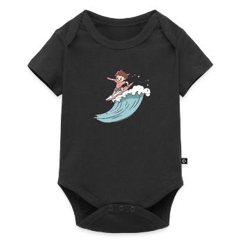 Surfeur Hawaï - Body à manches courtes Premium Bébé - noir - Devant