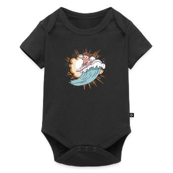 Surfer Surfing California - Baby Premium short-sleeve bodysuit - black - Front