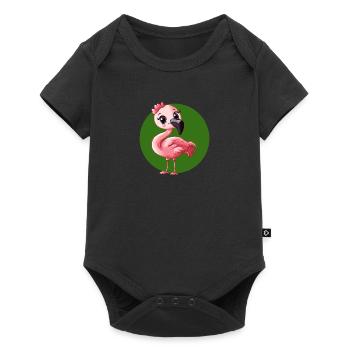 Flamingo Flamenco Rose - Body à manches courtes Premium Bébé - noir - Devant