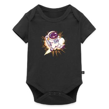 Astronaut Spaceman Cosmos - Baby Premium short-sleeve bodysuit - black - Front
