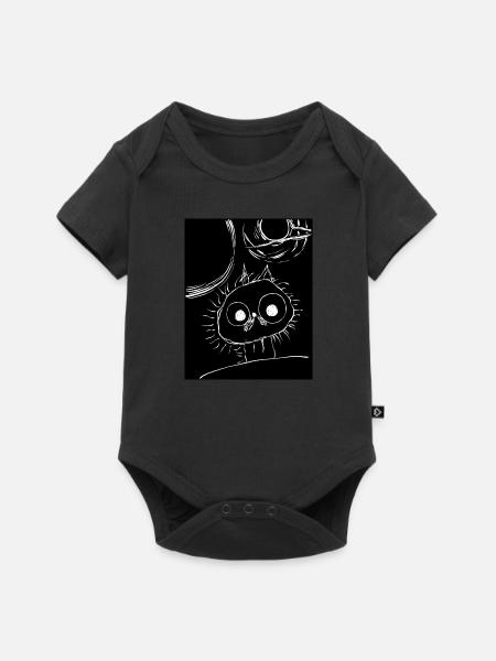Katze im Weltraum - Baby Premium Kurzarmbody - Schwarz